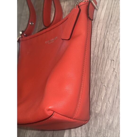 Coach Legacy Leather Mini Duffle Crossbody Bag in Red/Coral 19901 - Picture 8 of 16